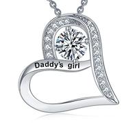 Aihitero - "Always My Mother/Sister/Niece Forever My Friend" heart pendant necklace, dad jewelry for women, birthday gift for daughter, aunt, grandma, granddaughter, Metal, Cubic Zirconia