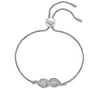 Aihitero Mothers Day Gifts, Interlocking Hearts/Circles/Infinity/Flower/4 Leaf Clover Adjustable Link Chain Bracelet, Christmas Birthday Love Jewelry Present for Women Girls Mom Daughter Sister, small