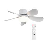 AIHONKON Socket Breeze Socket Fan Light with Remote Control, Portable Small Ceiling Fans with Lights for Bedroom, Kitchen, Living Room, with Dimming Function, 1000 Lumens, Screws into E26/E27