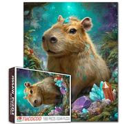 Aihonmin Cute and Magical Capybara 1000 Piece Jigsaw Puzzles for Adults Animal Jigsaw Puzzle Forest Puzzles for Challenging Family Activity Colorful DIY Art Puzzle Home Wall Decor Unique Gifts