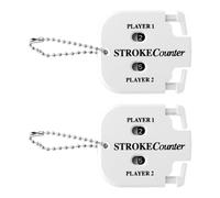 Aihoom 2PCS Golf Stroke Counter, Clicker Counter with Keychain, Portable Golf Shot Counter Score Keeper with Dial Reset, Handy Golf Accessories for Counting, Practice, Competitions and Games (White)
