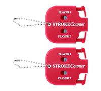 Aihoom 2PCS Golf Stroke Counter, Clicker Counter with Keychain, Portable Golf Shot Counter Score Keeper with Dial Reset, Handy Golf Accessories for Counting, Practice, Competitions and Games (Red)