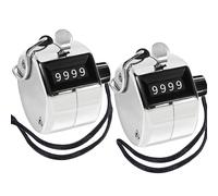 Aihoom 2PCS Tally Counter, 4-Digit Clicker Counter, Metal Hand Tally Counters Clicker, Portable Golf Stroke Counter with Lanyard for Counting Golf, Baseball, Inventory, People Counting, Events Count
