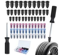 Aihoom 36Pcs Tyre Repair Kit Rubber Nails with Screwdriver, Car Puncture Repair Kit with Storage Box, Fast Tire Repair Nail Tool, Universal Tyre Repair Nails for Auto Car Motorcycle(12S+12M+12L)