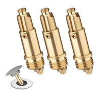 Aihoom 3Pcs Pop Up Sink Drain Stopper, Replacement Sink Basin Bath Waste Taps, Universal Basin Pop Up Click Clack Brass Plug Bolt, Brass Spring Core, Easy Click Clack Bath Tub Basin Drain Stopper