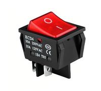 Aihoom 4-Pin Rocker Switch with Red Button for Henry Hoover Vacuum Cleaner, 16A 250V ON/OFF Power Control, Waterproof Replacement for Home Appliances, Compatible with Numatic, Double Pole Circuit