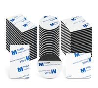 Aihoom 60pcs Double Sided Sticky Pads, 3mm Thick Waterproof Double Sided Tape, Heavy Duty Strong Mounting Tape Adhesive Foam Pads, Number Plate Sticky Pads for Home, Office, Wall, Car, DIY Crafts