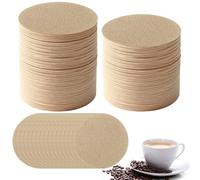 Aihoom 800 Pcs Unbleached Natural Paper, 64mm/2.5" Coffee Filter Papers, Coffee Filters Round Replacement Compatible with Espresso Makers and Aerobie Aeropress Coffee (Brown)