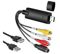 Aihoom USB Video Capture Card with RCA Cable,VHS to Digital Converter Kit,VCR Hi8 Mini DV Tape to Digital Adapter for PC Laptop TV,USB 2.0 Video Capture Device Supports Windows XP Vista/7/8/10