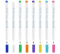 Aihoom Water Erasable Fabric Marking Pens, 8 Colors Water Soluble Pen, Auto-Vanishing Ink Fabric Marker for Temporary Marking, Sewing, Quilting, Sewing, Dressmaking, Embroidery, DIY Projects