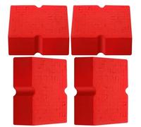 AIHSUMC 4 Pcs Jumbo Cross-Cut Grid Sponge, Premium Foam Car Wash Sponge for Professional Car Detailing, Soft Big Red Sponge Easy Grip Scratch-Free Extra Absorbent Sponge for Auto Multi Cleaning