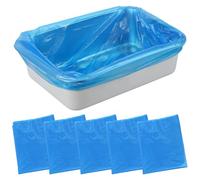AIHSUMC 50 Pack Disposable Poly Lug Liners, 2.5 Mil Thick Plastic Meat Lug Liners 22" x 21" Disposable Blue Lugs Liner, Flat Open Poly Tote Liner for Meat Processing, Mixing & Transport
