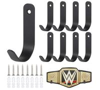 AIHSUMC 8 Pcs Wrestling Belt Wall Display Holder, Championship Wall Mount Organizer, Perfect for WWE Belt Hanger for Adults & Kids, Easy to Install Title Belts Organizer Holder for Wall