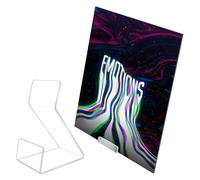 AIHSUMC Vinyl Record Shelf, Pack of 3 LP Stands, Vinyl Display Made of Acrylic, Record Stand, Record Accessories and Vinyl Shelf, Record Holder for Records and Photos, Desktop Decoration