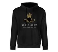AIHU Phyllis Howard Men's Simple Minds Hoodie Black Sweatshirt