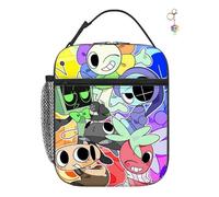 AII Lover Anime Word Lunch Bag with Keychain,3D Printed Anime Pattern Insulated Bag Food Container Thermal Lunch Tote Bags Leak-Proof Cooler Bag. (D)