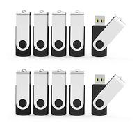 Aiibe 2GB Flash Drives 20 Pack 2GB USB Flash Drive Bulk USB 2.0 Thumb Drives Swivel Zip Drive (2 GB, Black)