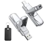 Aiibe Flash Drive 64GB up to 450MB/s USB C Solid State Drive USB 3.2 Gen 1 Metal Stylish Dual Type C + A Flash Drive for iPhone 15/16/17 Series Android Smartphones Tablets Laptops Car Audio