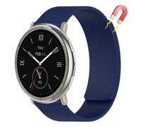 AiiBowy 20mm Strap Compatible with Amazfit Active 2 Square/Active 2/Active/GTR Mini/GTS 4 Mini/GTS 4 for Women Men, Dual Magnetic Silicone Sport Band for Amazfit Bip 3 Pro Midnight Blue