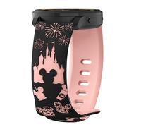 AiiBowy 20mm Strap Compatible with Garmin Forerunner 70 43mm/170 43mm/570 42mm/Vivoactive 6/Vivoactive 5, Silicone Strap Replacement Watch Band for Garmin Approach J1 (43mm) Black Pink