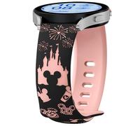 AiiBowy 20mm Strap Compatible with Samsung Galaxy Watch FE/7/6/5 40mm 44mm, Silicone Strap Replacement Watch Band for Galaxy Watch 6 Classic 43mm 47mm/5 Pro 45mm Black Pink
