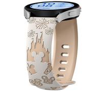 AiiBowy 20mm Strap Compatible with Samsung Galaxy Watch FE/7/6/5 40mm 44mm, Silicone Strap Replacement Watch Band for Galaxy Watch 6 Classic 43mm 47mm/5 Pro 45mm Starlight MilkTea