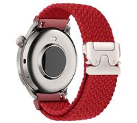 AiiBowy 22mm Braided Strap Compatible with Amazfit Balance 3/Amazfit Balance Ultra/Cheetah 2 Ultra/Bip Max/Active Max/T-Rex 3 Pro 48mm, Parachute Buckle Stretchy Nylon Sport Band Red