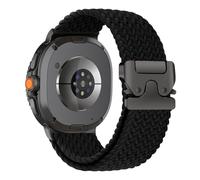 AiiBowy 22mm Braided Strap Compatible with Garmin Forerunner 570 47mm/Venu 3 45mm/Forerunner 265/255, Parachute Buckle Stretchy Nylon Sport Band for Garmin vivoactive 4 Black