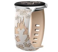 AiiBowy Strap Compatible with Google Pixel Watch 3 45mm, Upgraded Castle Engraved Silicone Strap Replacement Watch Band for Women for Google Pixel Watch 3 45mm Starlight MilkTea