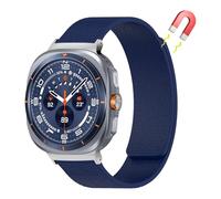 AiiBowy Strap Compatible with Samsung Galaxy Watch Ultra 47mm 2025/2024 for Women Men, Dual Magnetic Silicone Sport Band for Samsung Galaxy Watch 8/7 Ultra 47mm Midnight Blue