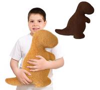 Aiideals Dino Nugget Pillow with Chocolate Dino Pillow Plush for Birthday Gifts, Chicken Dinosaur Nuggets Plush Pillow Funny Gifts for Boys Girls, Dinosaur Stuffed Animal (Large, 2Pcs)