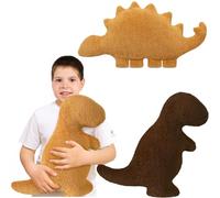 Aiideals Dino Nugget Pillow with Chocolate Dino Pillow Plush for Birthday Gifts, Chicken Dinosaur Nuggets Plush Pillow Funny Gifts for Boys Girls, Dinosaur Stuffed Animal (Large, 3Pcs)