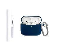AIIEKZ Compatible with AirPods Pro 3 Case Cover 2025, Soft Silicone Case for AirPod Pro 3rd Generation Case with Metal Keychain and Cleaner Kit, Apple AirPod Pro 3 Case for Girls Women (Midnight Blue)