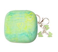 AIIEKZ Compatible with Powerbeats Pro, Soft Silicone Case with Gold Heart Pattern for Powerbeats Pro Case with Cute Butterfly Keychain for Girls Women (Camouflage Green)