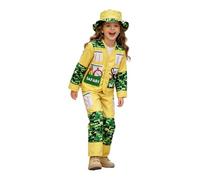 Aiihoo Boys Jungle Explorer Costume Animal Keeper Uniform | Explorer Adventurer Costume,Explore 3 Pieces Sets,Long Sleeve Jacket with Long Pants,Top with Pocket,Wild Explore Cover Sets