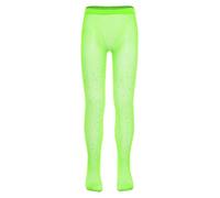 Aiihoo Little Big Girls Solid Fishnet Tights Fishnet Pantyhose Fashion Hollow Out Stockings School Mesh Leggings Pants Fluorescent Green 6-14 Years