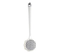 Aiihoo Showering Exfoliator Wet or Dry Brushing for Women Men Long Handled Bath Brush Loofah Back Scrubber White Velvet Style One Size