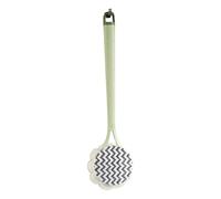 Aiihoo Showering Exfoliator Wet or Dry Brushing for Women Men Long Handled Bath Brush Loofah Back Scrubber Green Velvet Style One Size