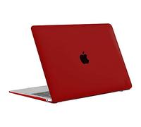 aiino italian ideas Glossy - Hard Shell Case for MacBook Air 13 Inch Retina (2018-2019), Ultra Slim and Durable Cover, Plastic Hard Case with Screen Protector and Keyboard Cover - Red
