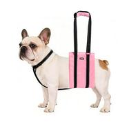AIITLE Dog Slings for Small Dogs - Adjustable Reflective Dog Lift Harness with Anti-Slip Collar for Senior Dogs, Hind Leg Weakness, Hip Dysplasia, ACL Surgery (Pink, S)