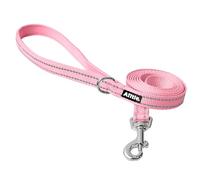 AIITLE Reflective Dog Leash for Small Medium Dogs 5ft, Heavy Duty Nylon Padded Handle Leash for Walking Training & Running, No-Pull Comfort Grip for Puppy & Small Medium Breed - Pink