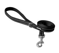 AIITLE Reflective Dog Leash for Small Medium Dogs 5ft, Heavy Duty Nylon Padded Handle Leash for Walking Training & Running, No-Pull Comfort Grip for Puppy & Small Medium Breed - Black