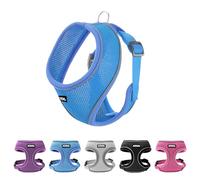 AIITLE Small Dog Harness, Triple-Layer Breathable Mesh, Adjustable Fit & Reflective Design, Choke-Free Over-The-Head Vest for Indoor/Outdoor Use, Perfect for Maltese, Chihuahua (S, Blue)