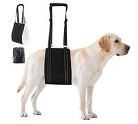 AIITLE Upgraded Dog Lift Harness for Large Dogs - Hind Leg Pet Sling for Elderly/Disabled Dogs, Orthopedic Rehab Aid with Plush Thick Padding, Helps Stairs/Car Access (Black, XL)