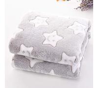 AIITLLYNA Flannel Throw Blanket,Office Blanket Blankets for Kids Super Soft Fluffy Flannel Velvet Plush Microfiber Sofa Blanket for Baby Kids Office Couch Sofa Bed (Brown & Star)