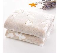 AIITLLYNA Flannel Throw Blanket,Office Blanket Blankets for Kids Super Soft Fluffy Flannel Velvet Plush Microfiber Sofa Blanket for Baby Kids Office Couch Sofa Bed (Camel & Leaves)