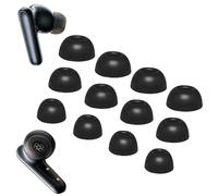 Aiivioll 6 Pairs Liberty 4 NC Ear Tips Compatible with Soundcore Liberty 4NC Replacement S/M/L 3 Size Soft Rubber Silicone Flexible Eartips Earplug Gel Skin Cover Fit in Case Accessories - Black