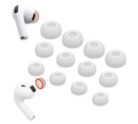 Aiivioll 6 Pairs Replacement Ear Tips for AirPods Pro 3 (2025) - Noise Isolating Hybrid Silicone & Foam Earbud Tips Ear Buds(S/M/L) - Compatible with AirPods Pro 3 (2025)（Orange）