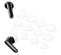 Aiivioll 6 Pairs Soundcore P40i Ear Tips Compatible with Anker Soundcore P40i Replacement S/M/L 3 Size Soft Rubber Silicone Flexible Eartips Earplug Gel Skin Cover Fit in Case Accessories - White