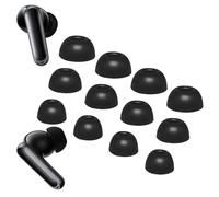 Aiivioll 6 Pairs Soundcore P40i Ear Tips Compatible with Anker Soundcore P40i Replacement S/M/L 3 Size Soft Rubber Silicone Flexible Eartips Earplug Gel Skin Cover Fit in Case Accessories - Black